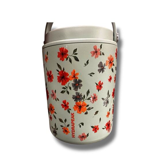 Hydrapeak Insulated Food Jar 32 oz Green Sage Floral Peptide Storage Airtight - Picture 5 of 5